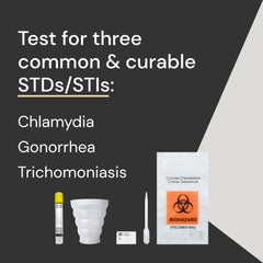 Urine sample collection process with Simple HealthKit for discreet testing.