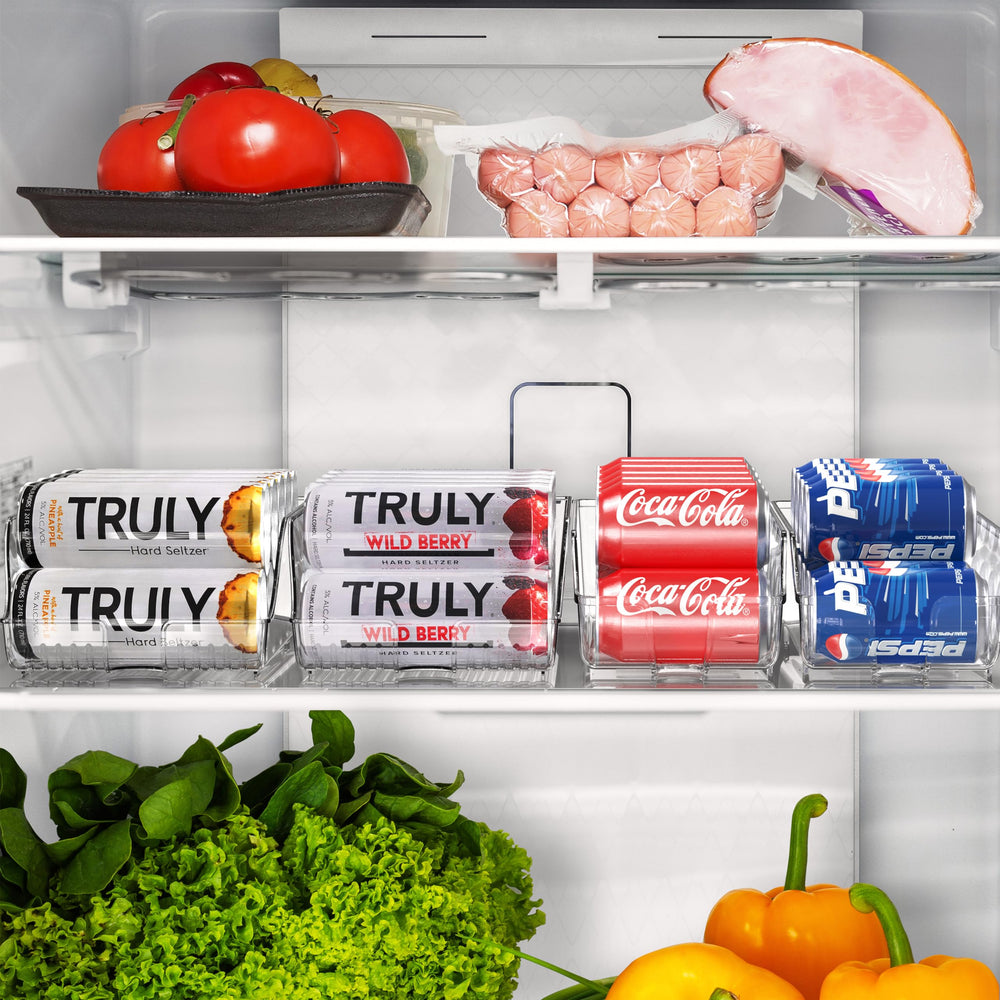 Simple Houseware clear bins showcase contents for rapid meal prep planning.