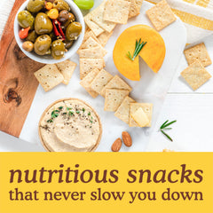 Simple Mills crackers on a charcuterie board adding wholesome crunch