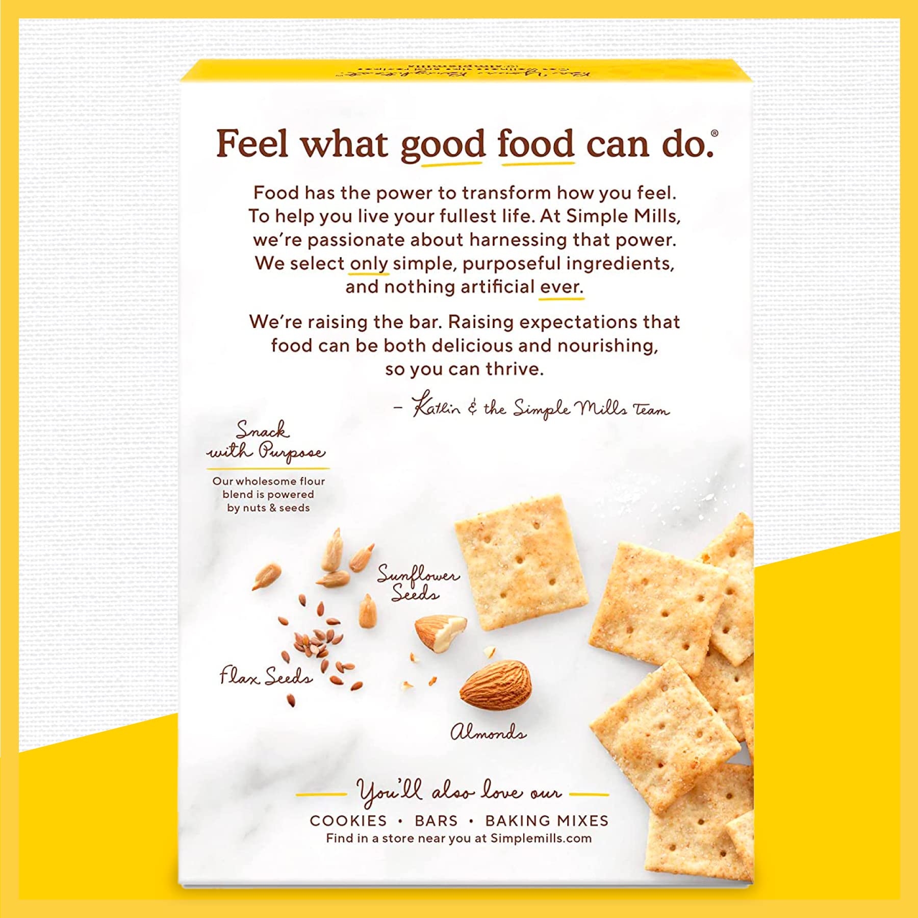 Simple Mills gluten-free crackers as a convenient pantry snack choice