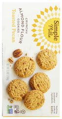 Simple Mills Toasted Pecan Cookies ingredients label highlights simple, clean components.