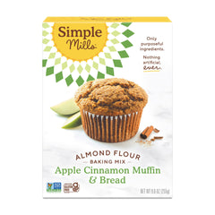 Simple Mills Apple Cinnamon Muffin Mix box, gluten-free baking option for quick treats