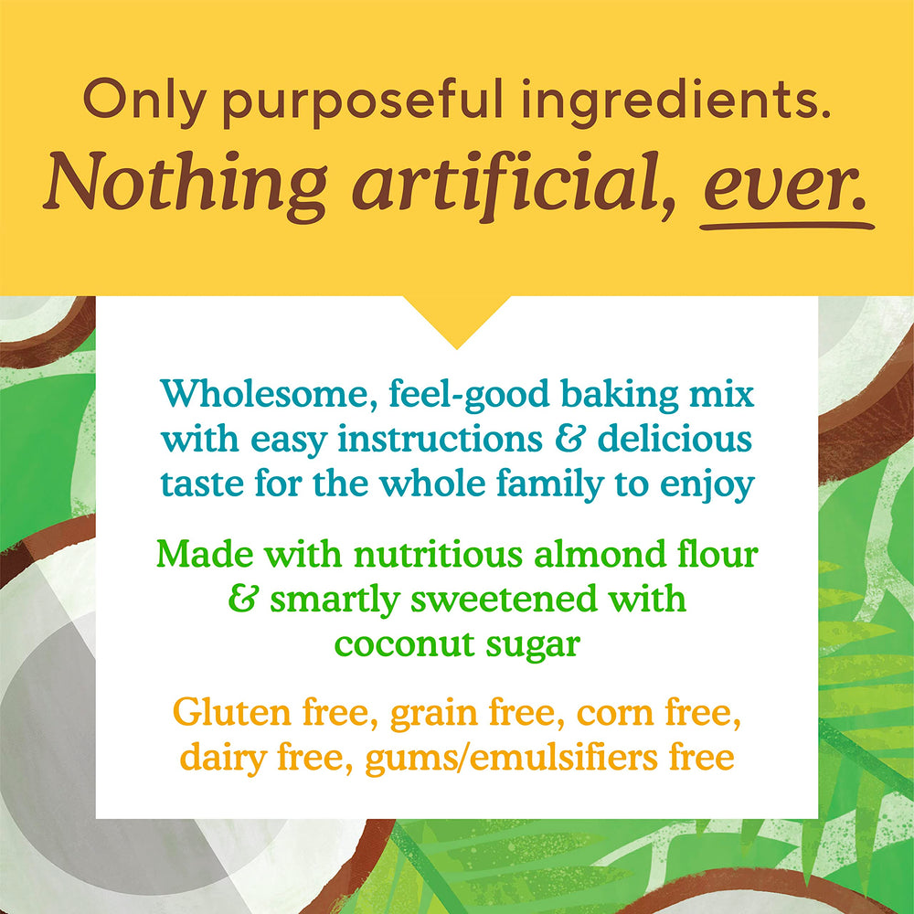 Simple Mills banana bread mix packaging emphasizes shelf-stable pantry snack.