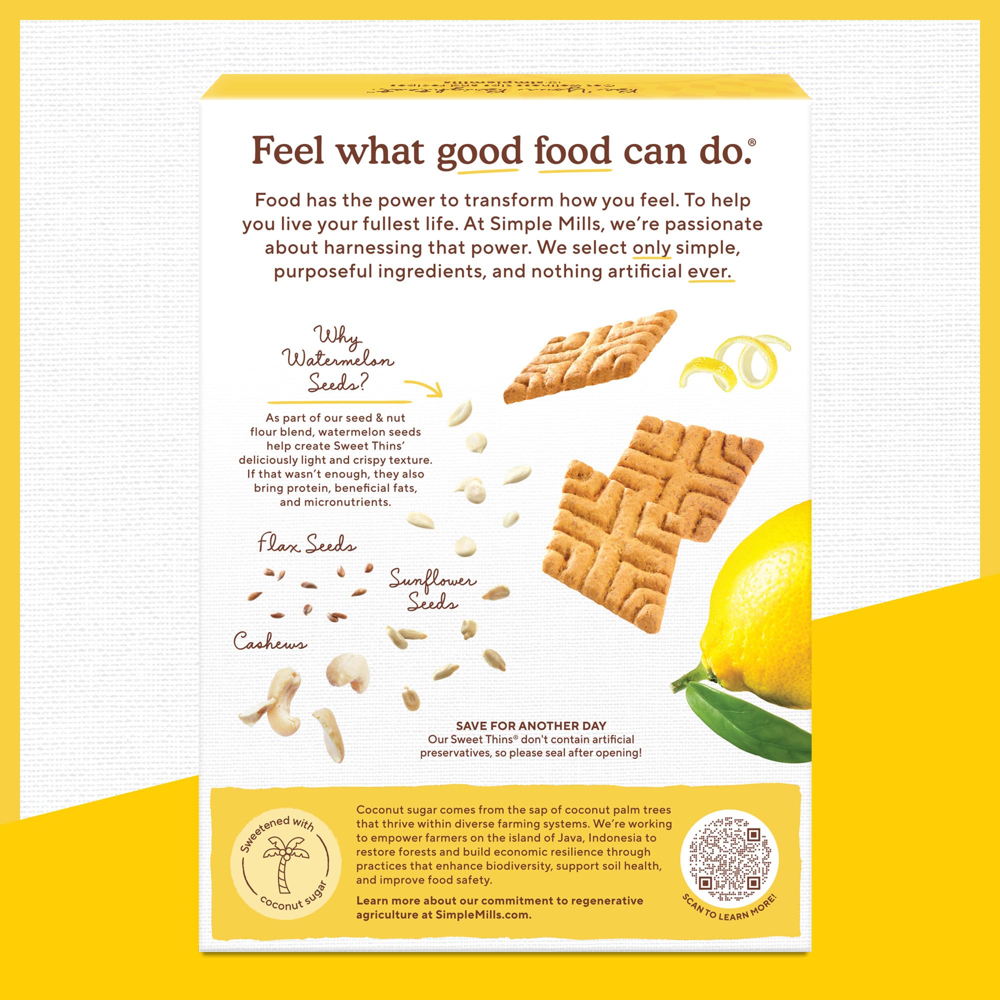 Simple Mills Lemon Sweet Thins snack ideas with tea or yogurt