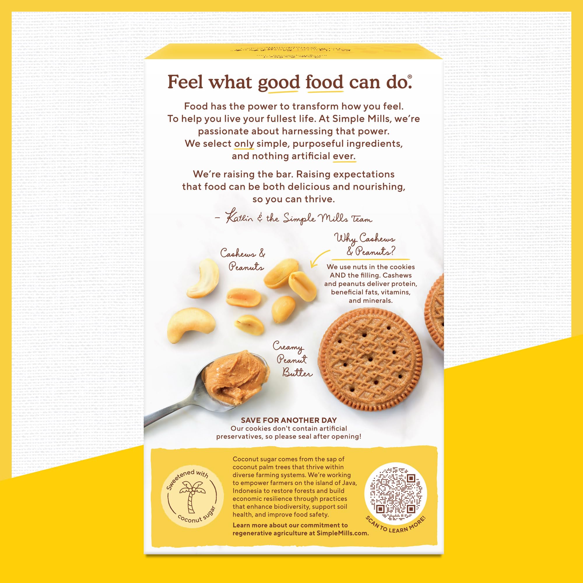Non-GMO Project Verified seal and packaging badge on the cookies.