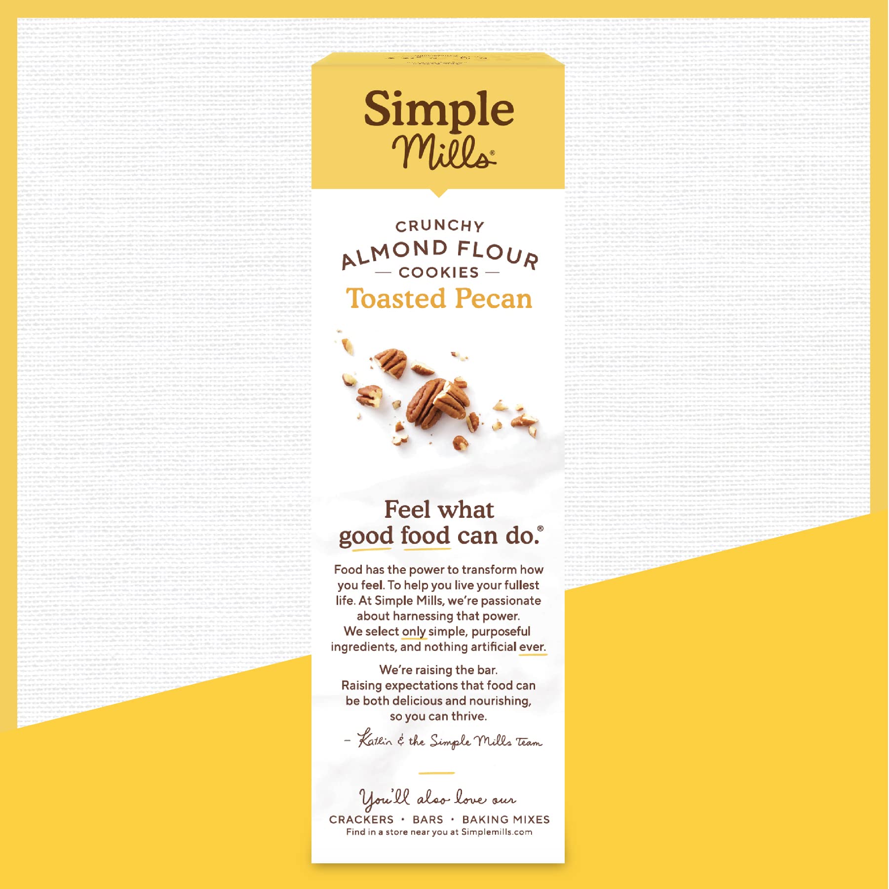 Three-box pack of Simple Mills cookies shown for pantry stocking and convenient treats.