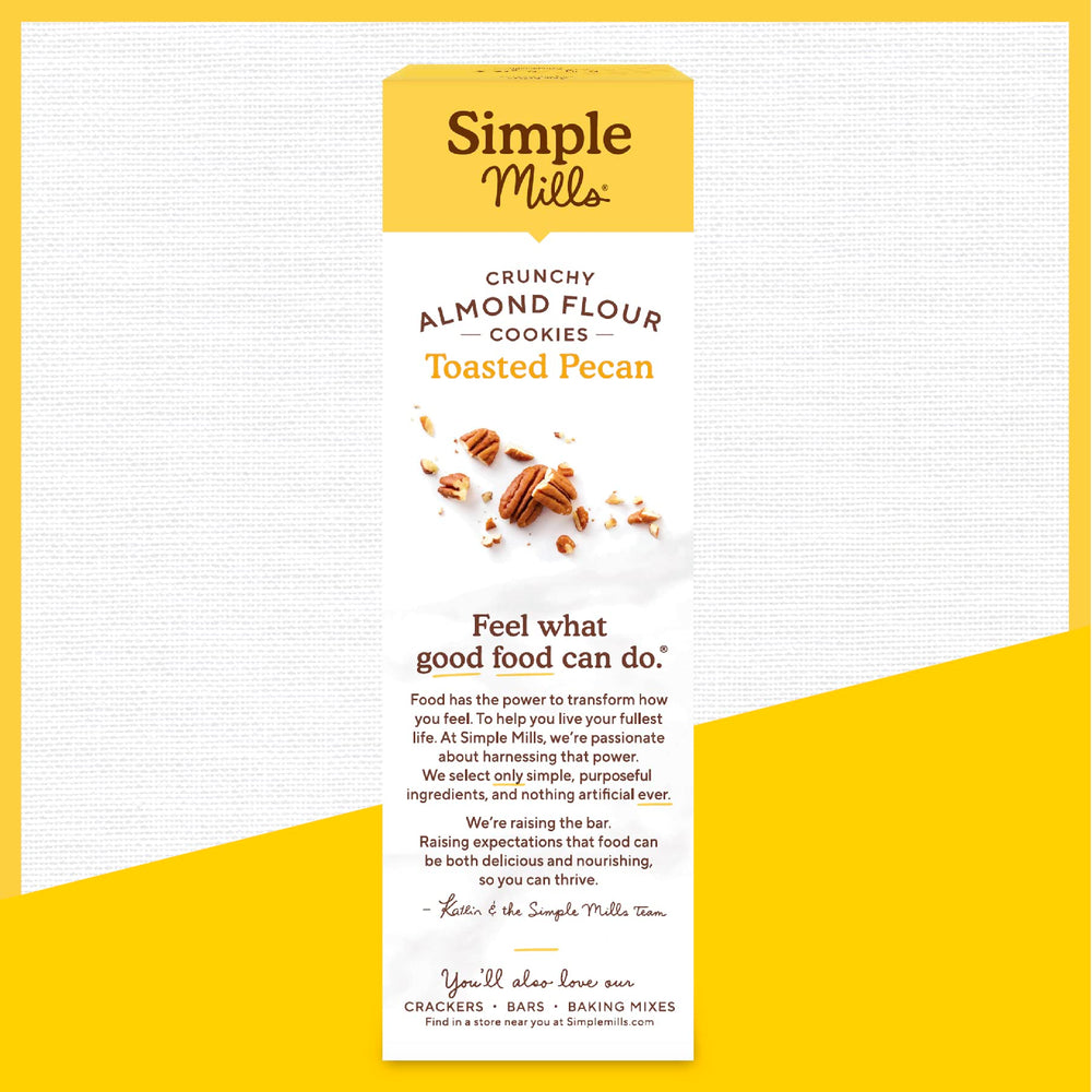 Three-box pack of Simple Mills cookies shown for pantry stocking and convenient treats.