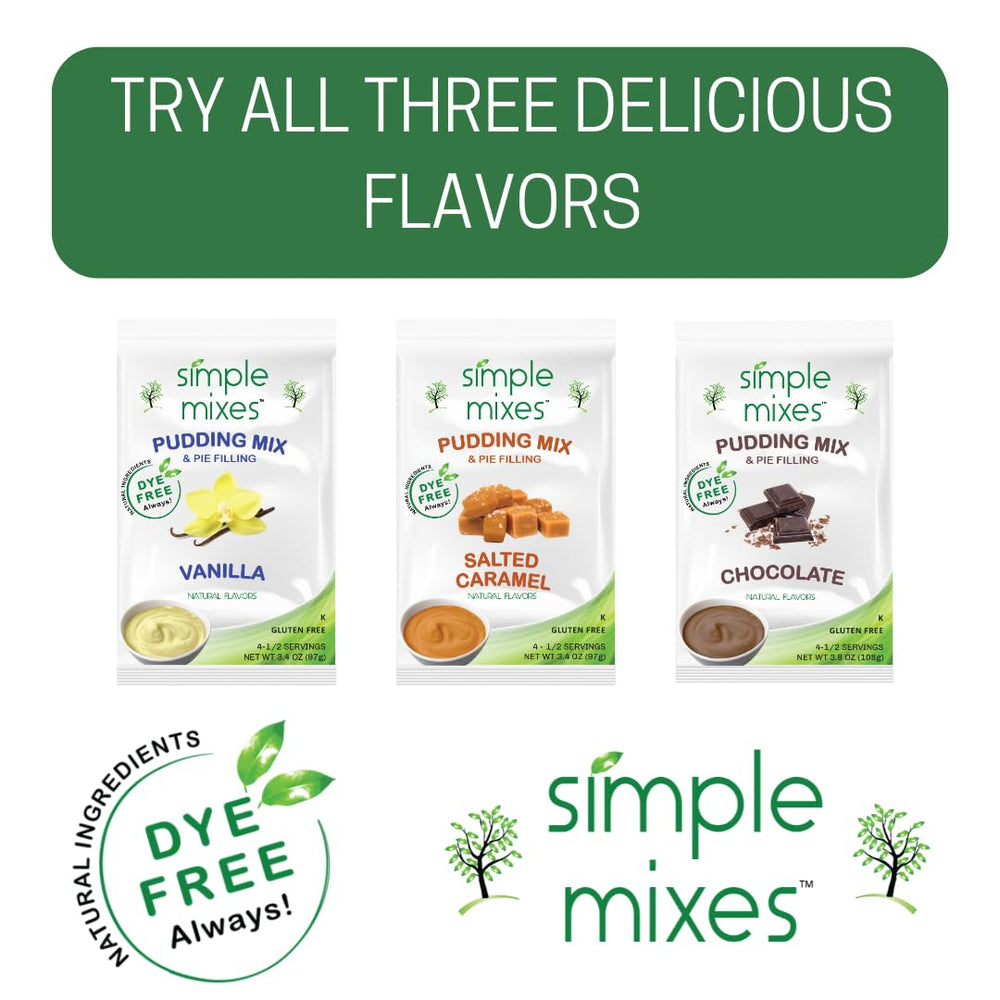 Simple Mixes 3-pack box display highlights value and family-friendly snacks.