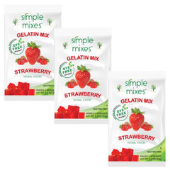 Simple Mixes Strawberry Gel Dessert carton ready for a quick, kid-friendly snack