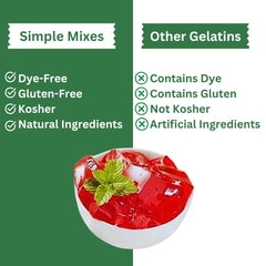 Simple Mixes Strawberry Gel Dessert natural colors without artificial dyes