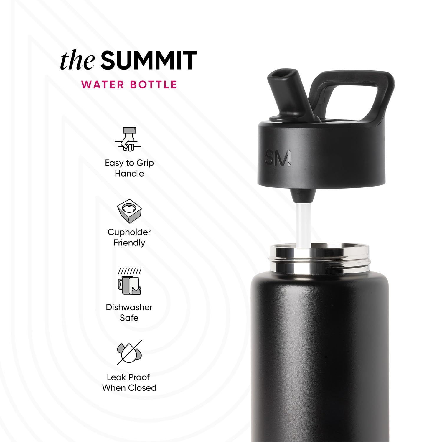 Simple Modern Kids Summit 14oz stainless steel construction for durable use.