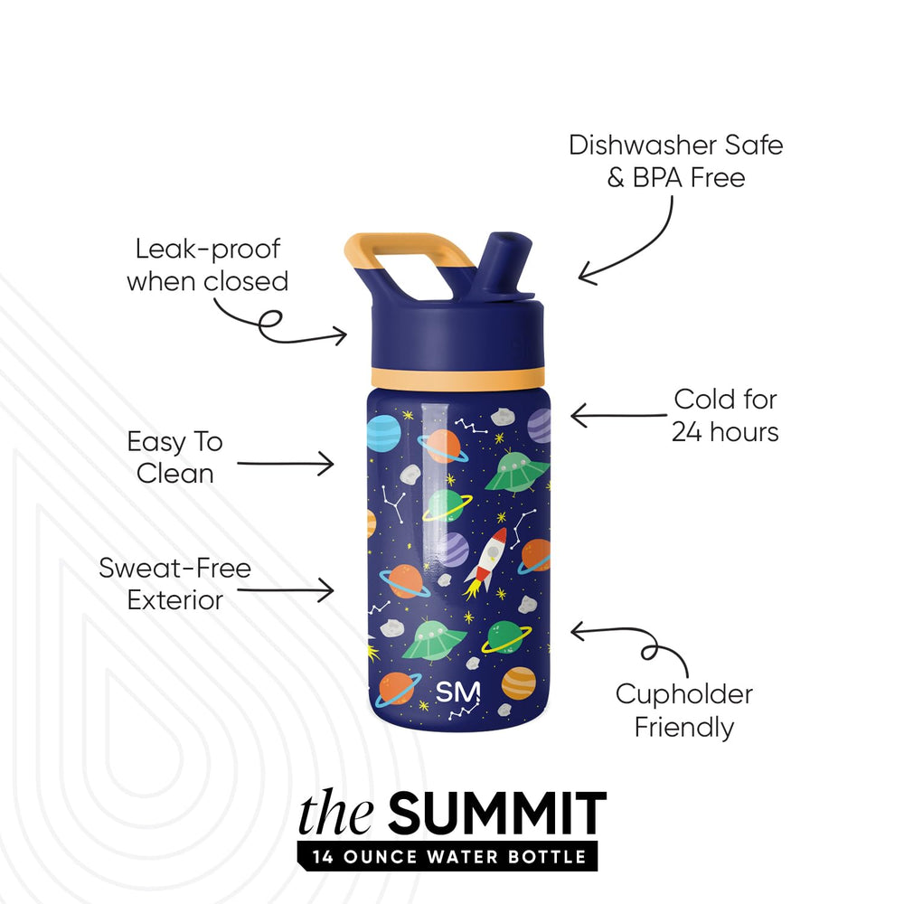 Outer Space Summit bottle features double-wall insulation for long-lasting cold drinks