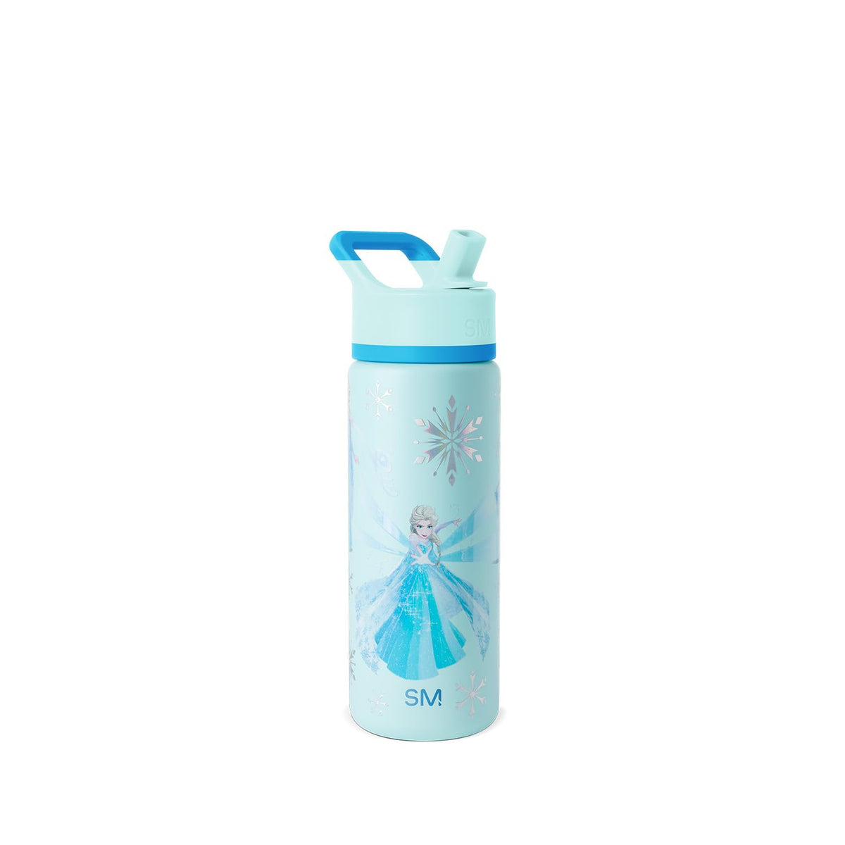 Simple Modern Kids Summit bottle with straw lid and Elsa iridescent design for school hydration