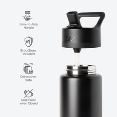 Simple Modern Summit bottle straw lid closed leakproof seal