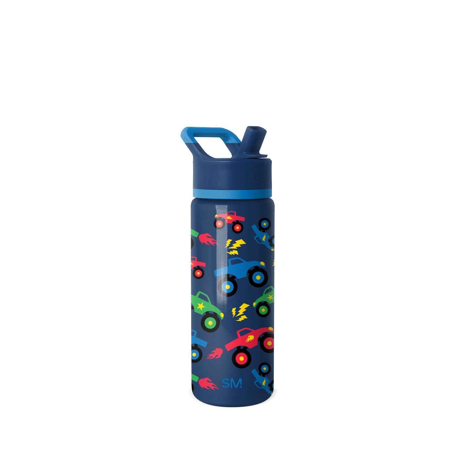 Simple Modern Summit 18oz bottle with straw lid keeps drinks cold for kids.