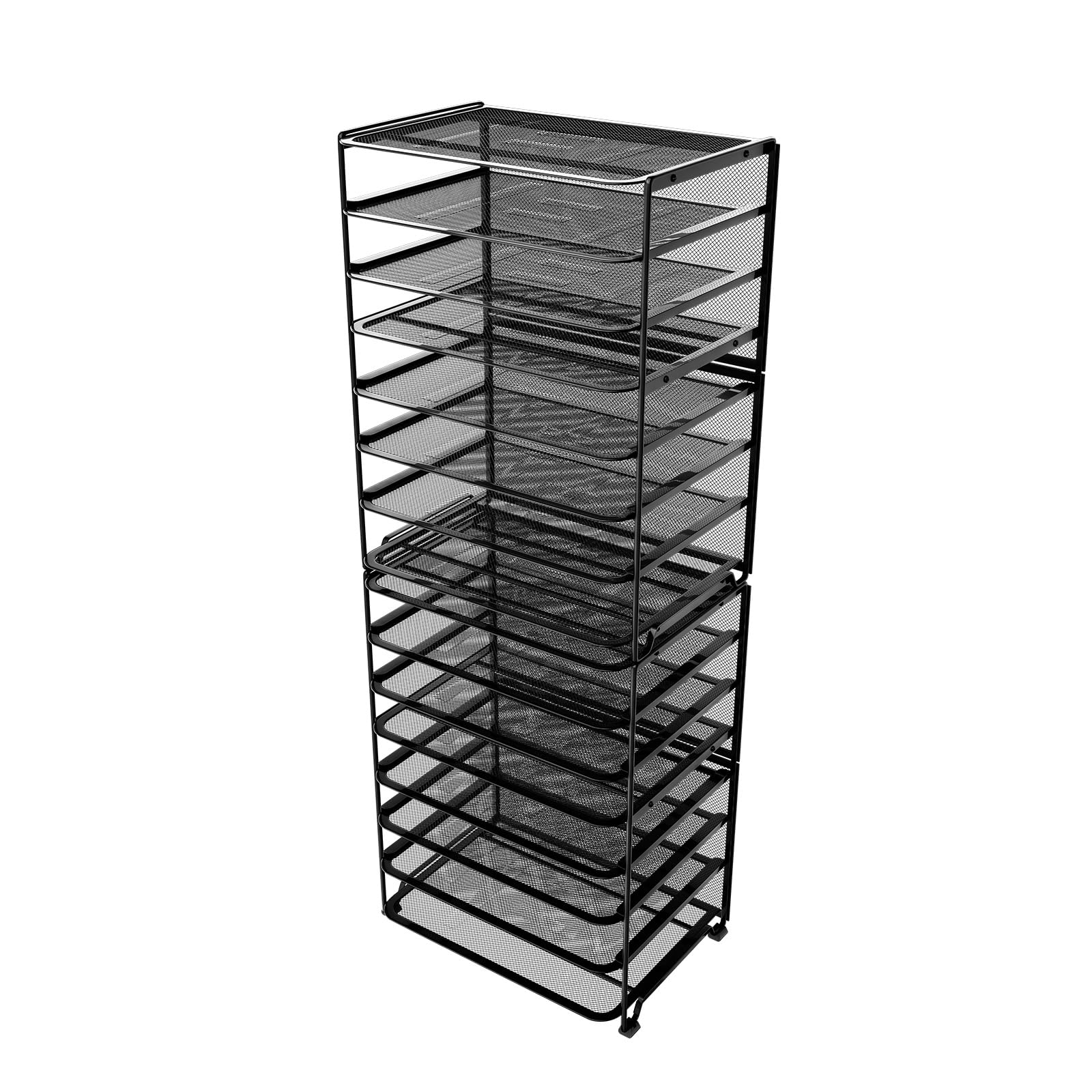 Simple Trending 2-Pack mesh desk organizer provides quick access for letters and papers.