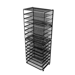 Simple Trending 2-Pack mesh desk organizer provides quick access for letters and papers.