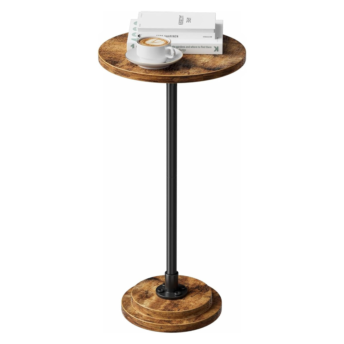 Simple Trending round drink table beside sofa, perfect for drinks.