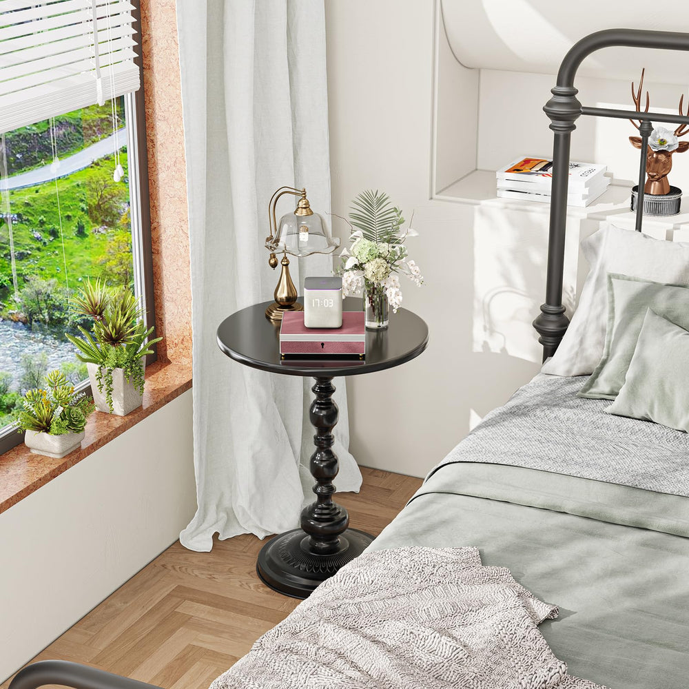 Simple Trending small side table round base angle highlighting stable portable design