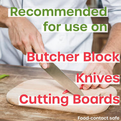 SimpleNature Mineral Oil for cutting boards fills pores and eases cleaning.