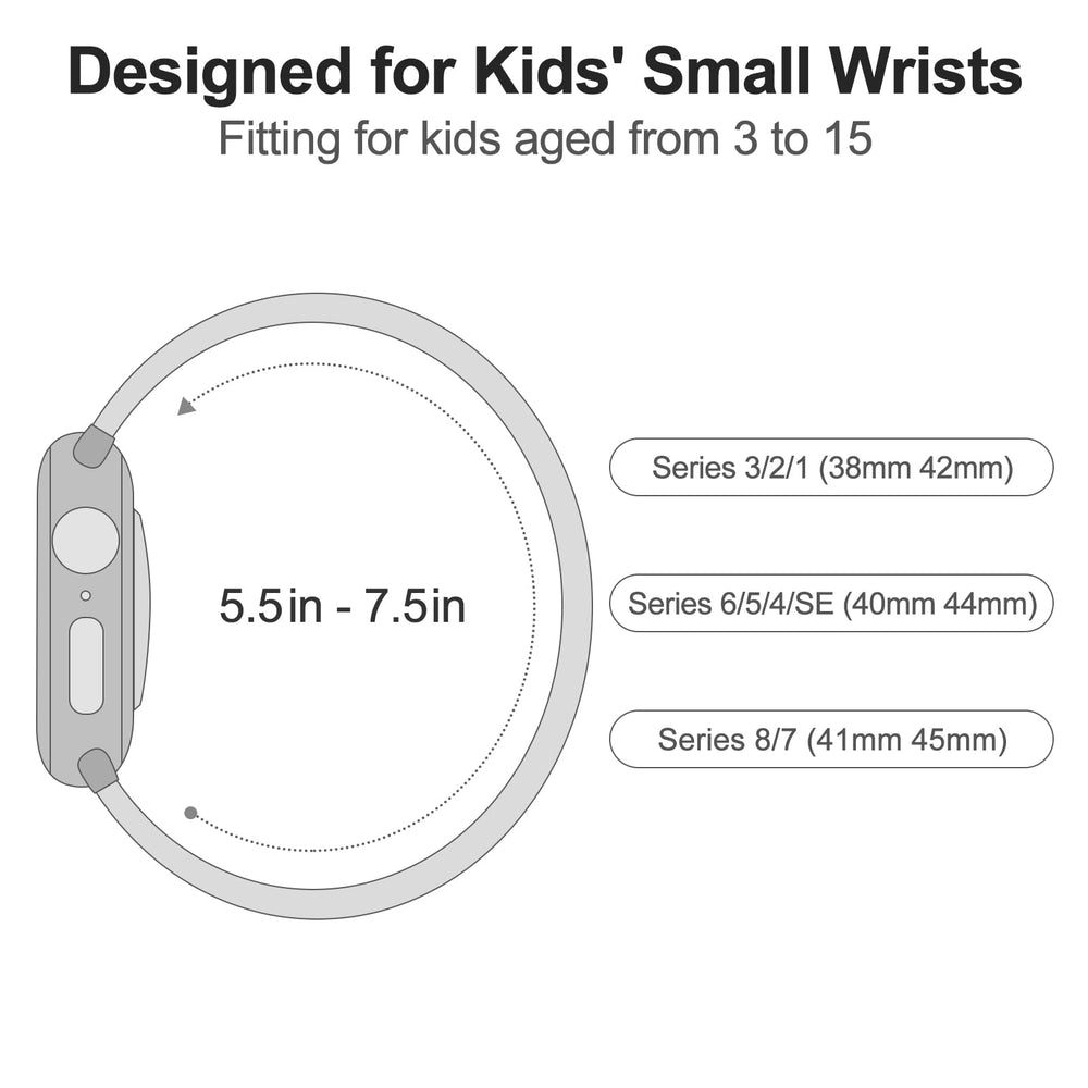 SimpleThings Apple Watch band hook-and-loop close-up for quick kid-friendly fastening