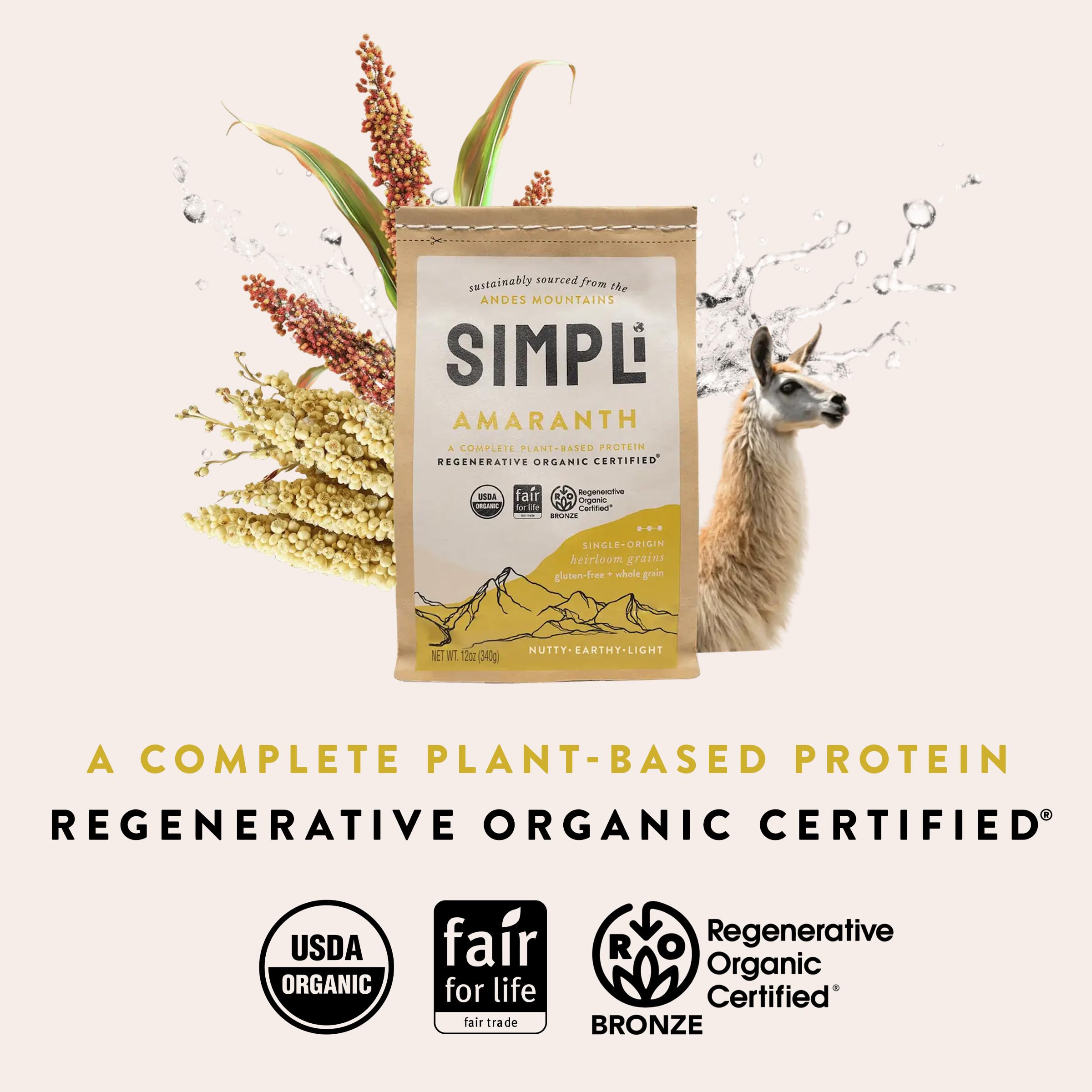 SIMPLi Amaranth close-up reveals a nutty, earthy texture.