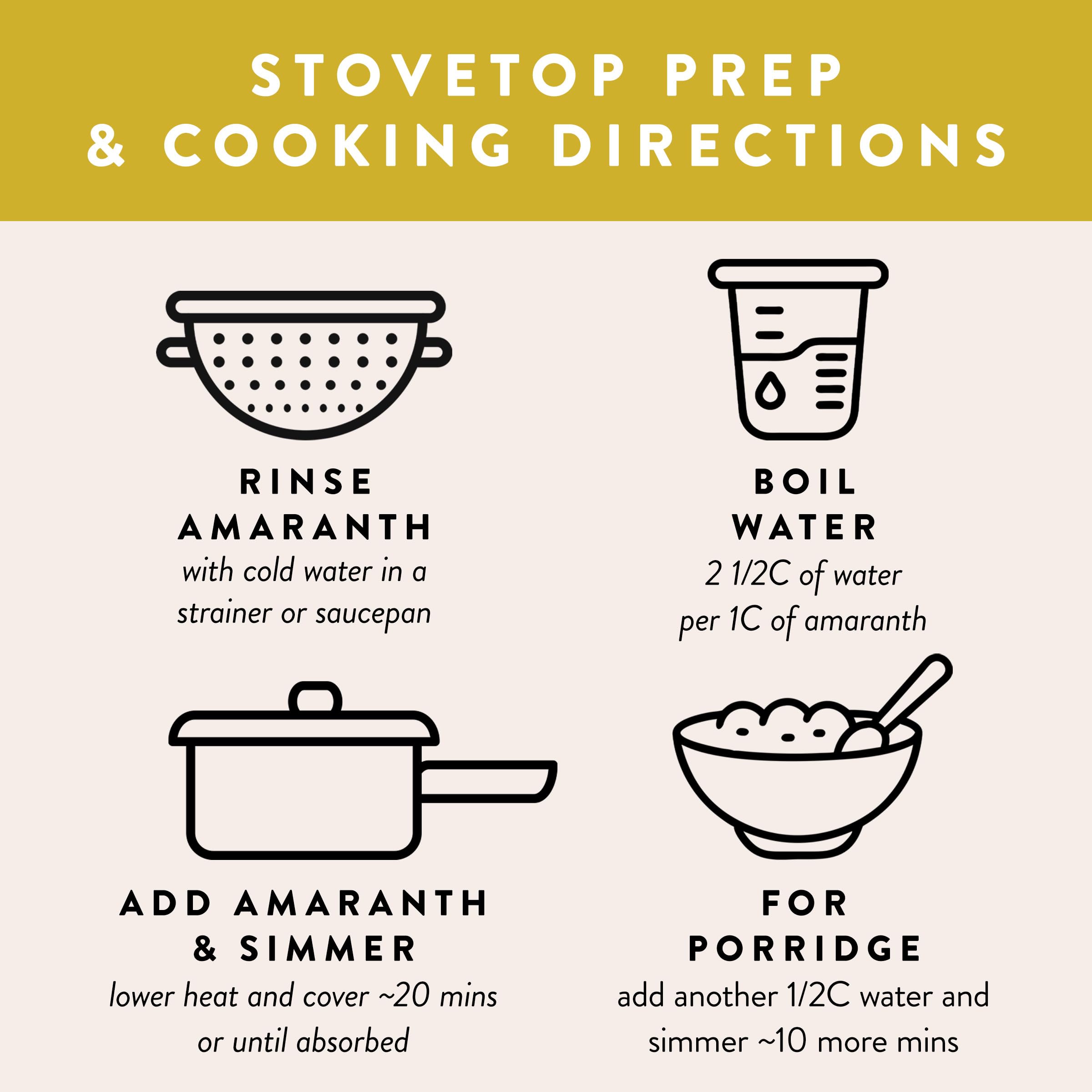 SIMPLi Amaranth originates in the Andes, reflecting sustainable farming practices.