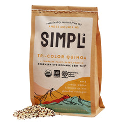 SIMPLi Tri-Color Quinoa bowl ready for a protein-rich meal