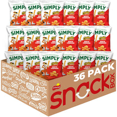 Simply Cheetos Crunchy White Cheddar bags 36-pack ready for sharing at gatherings.