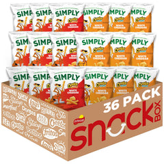 Simply Cheetos White Cheddar Puffs & Crunchy Variety Pack Front shows bold flavor for sharing.