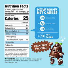 Simply Delish Chocolate pudding pack — rich, sugar-free indulgence for dessert cravings