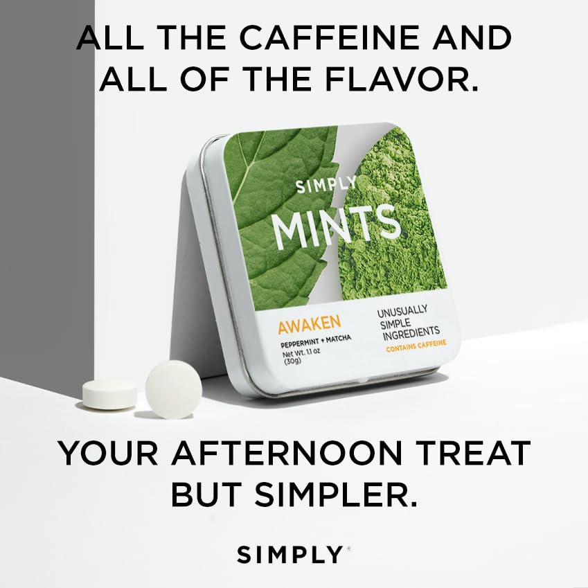Mints from Simply Gum placed on a desk for a fast breath refresh