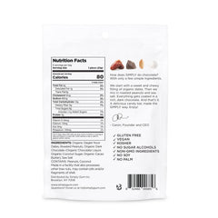 Simply Gum Salted Peanut Date Bars unwrapped reveal rich dark chocolate coating.