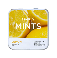 Simply Gum Simply Mints Lemon front pack offers citrus refreshment on the go