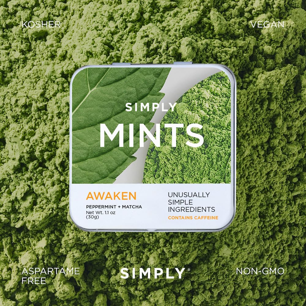Six-tin pack of Simply Gum mints highlighting bulk value