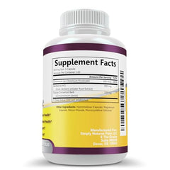 Simply Natures Pure berberine capsules close-up highlighting daily dosage