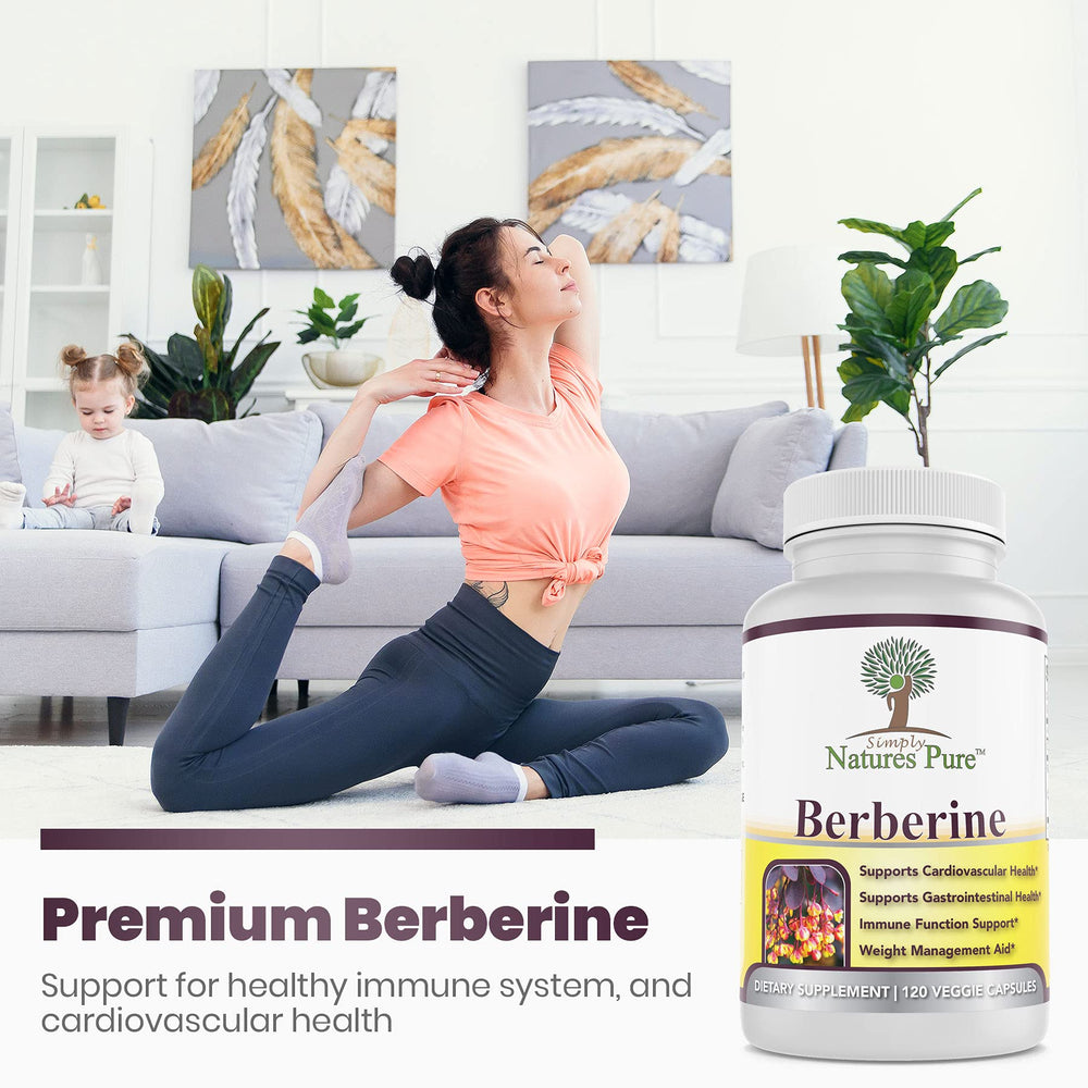 Simply Natures Pure berberine ingredients highlighting chromium and cinnamon benefits