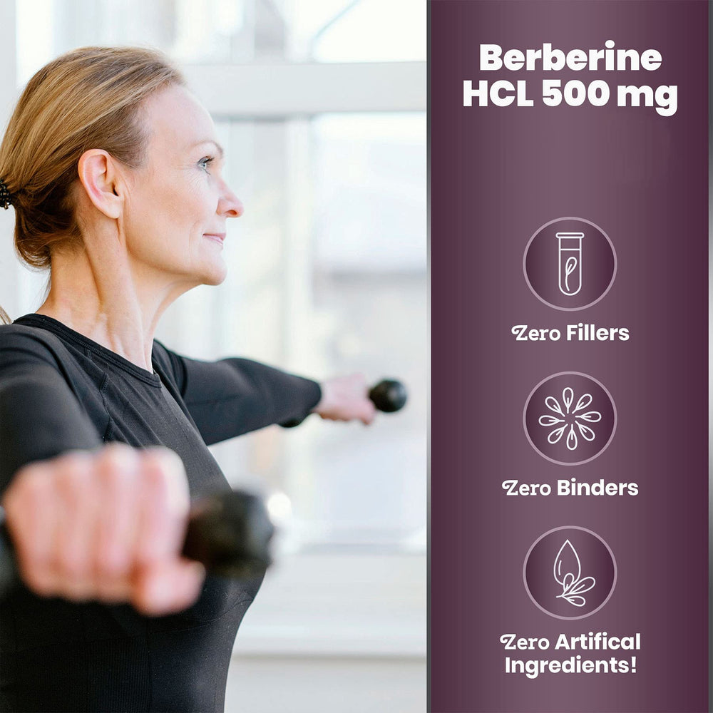 Simply Natures Pure berberine USA-made packaging emphasizing quality