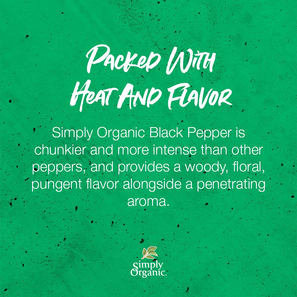 Simply Organic Black Pepper aroma splash reveals fresh, robust notes.