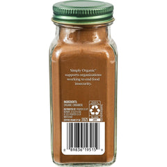 Close-up of Simply Organic Ceylon cinnamon powder texture and aroma.