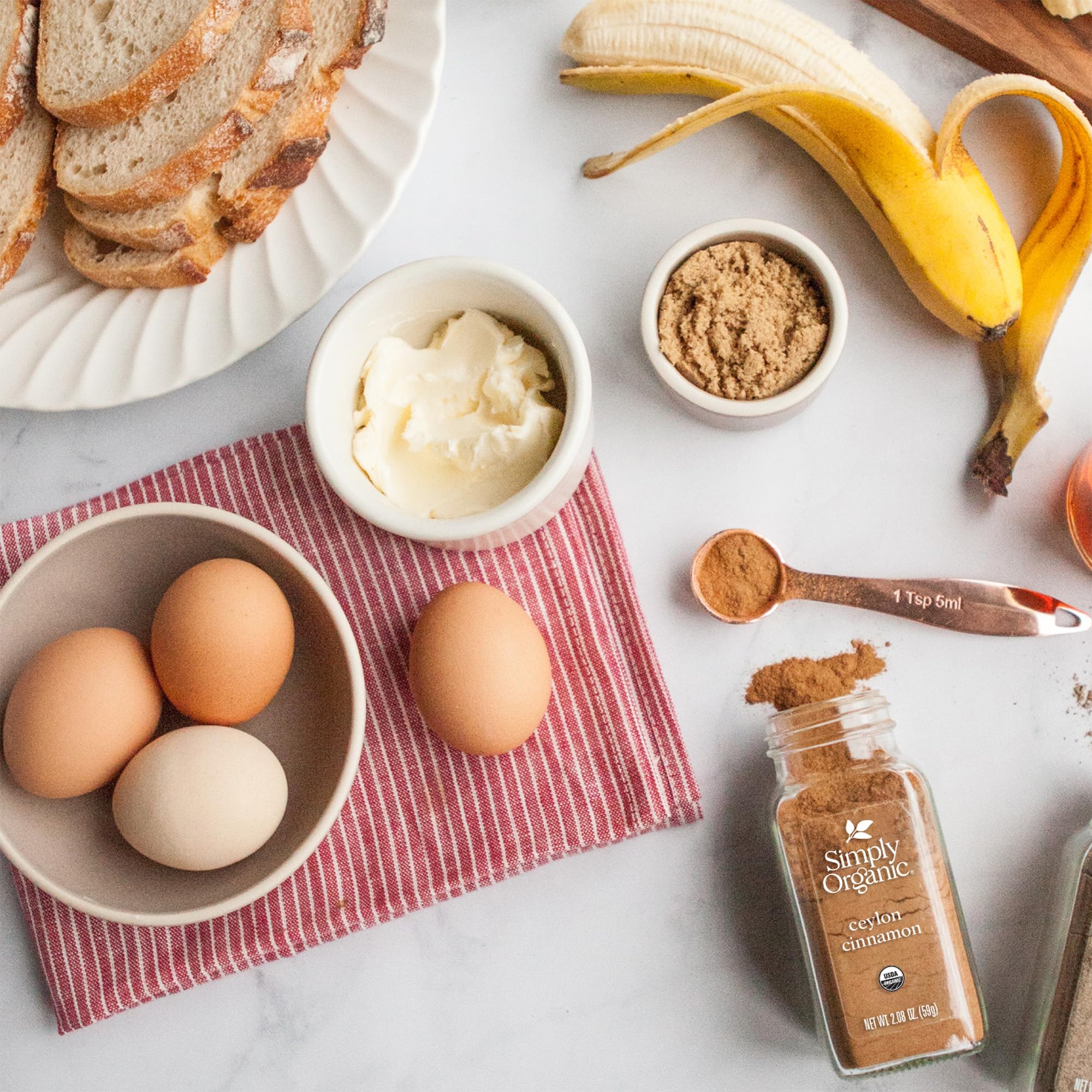 Cinnamon dusted onto baked goods with Simply Organic Ceylon cinnamon.