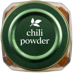 Simply Organic chili powder front-label image shows certified organic and kosher quality.