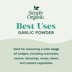 Simply Organic Garlic Powder dispensing spoon, convenient for sauces and marinades.