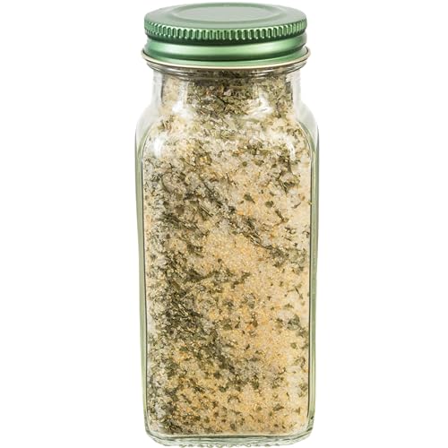 Simply Organic Garlic Salt jar close-up reveals real garlic and sea salt quality