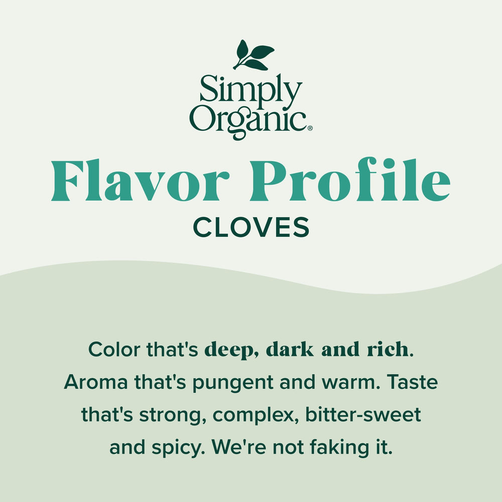 Simply Organic Ground Cloves baking shot for cookies and cakes