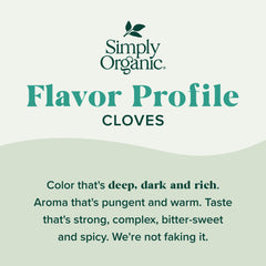 Simply Organic Ground Cloves baking shot for cookies and cakes