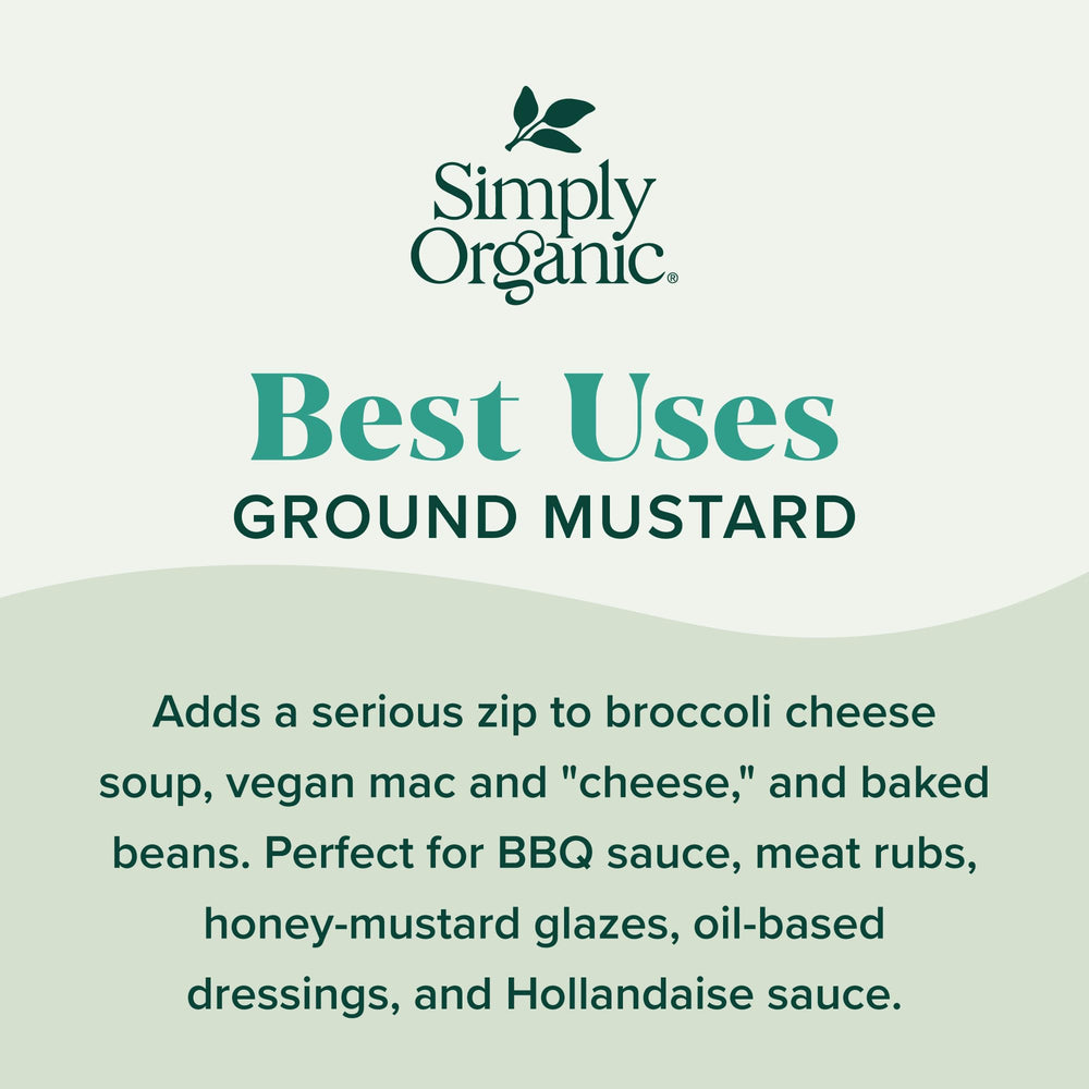 Dressing on greens with Simply Organic Ground Mustard Seed demonstrates versatility.