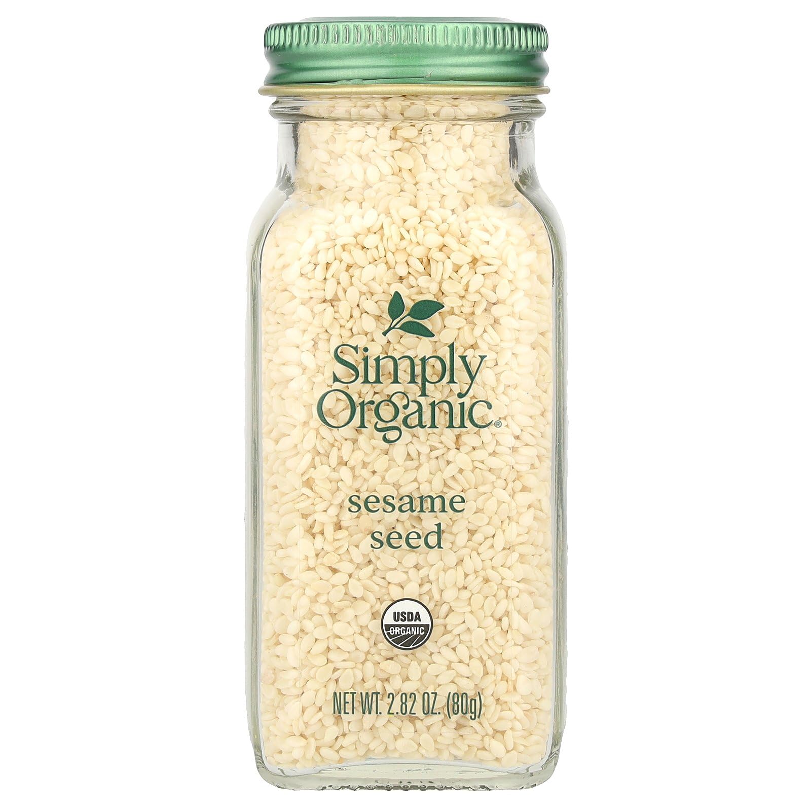Simply Organic sesame seeds pack close-up, perfect for baking and topping dishes.