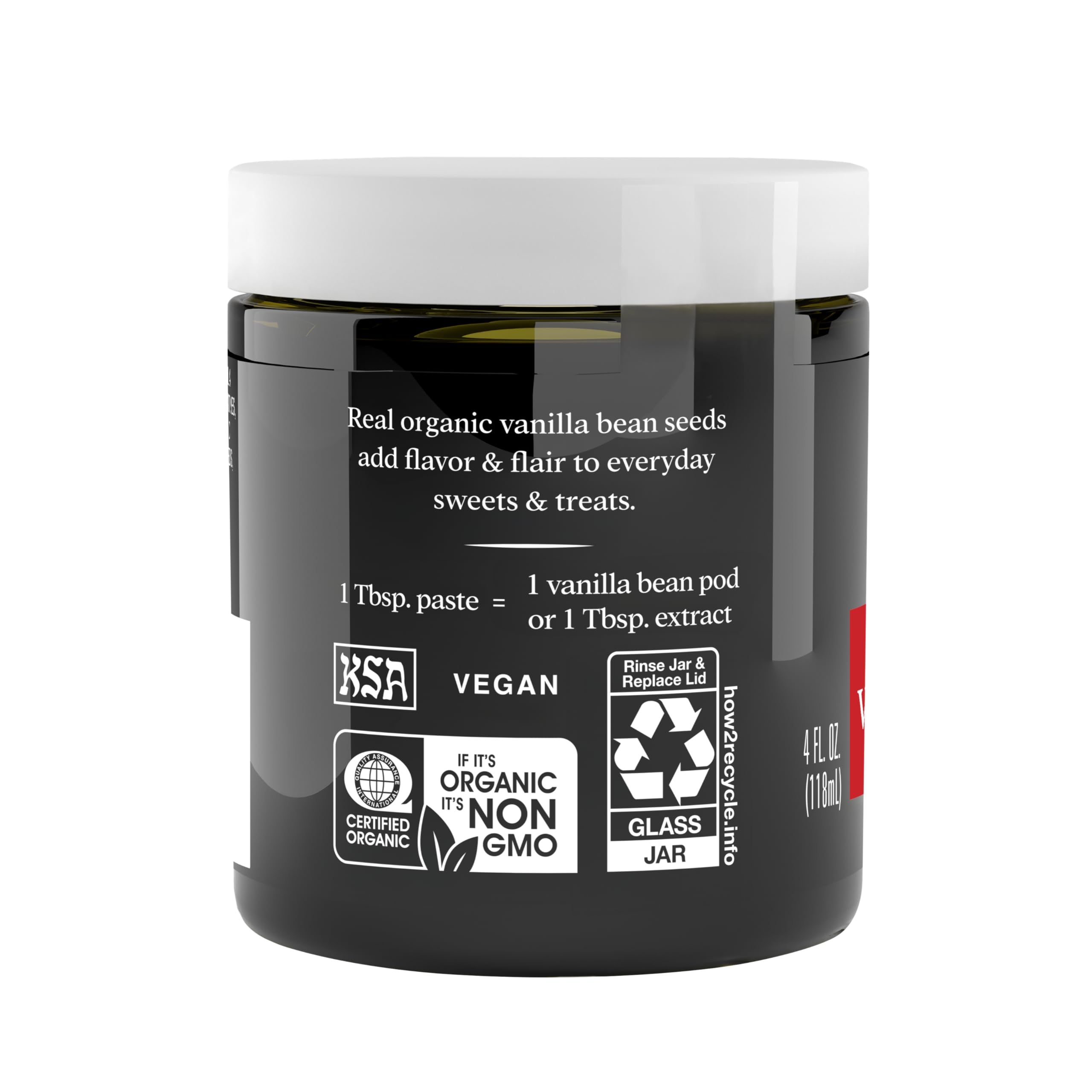 Simply Organic Vanilla Bean Paste closeup emphasizes natural specks and aroma