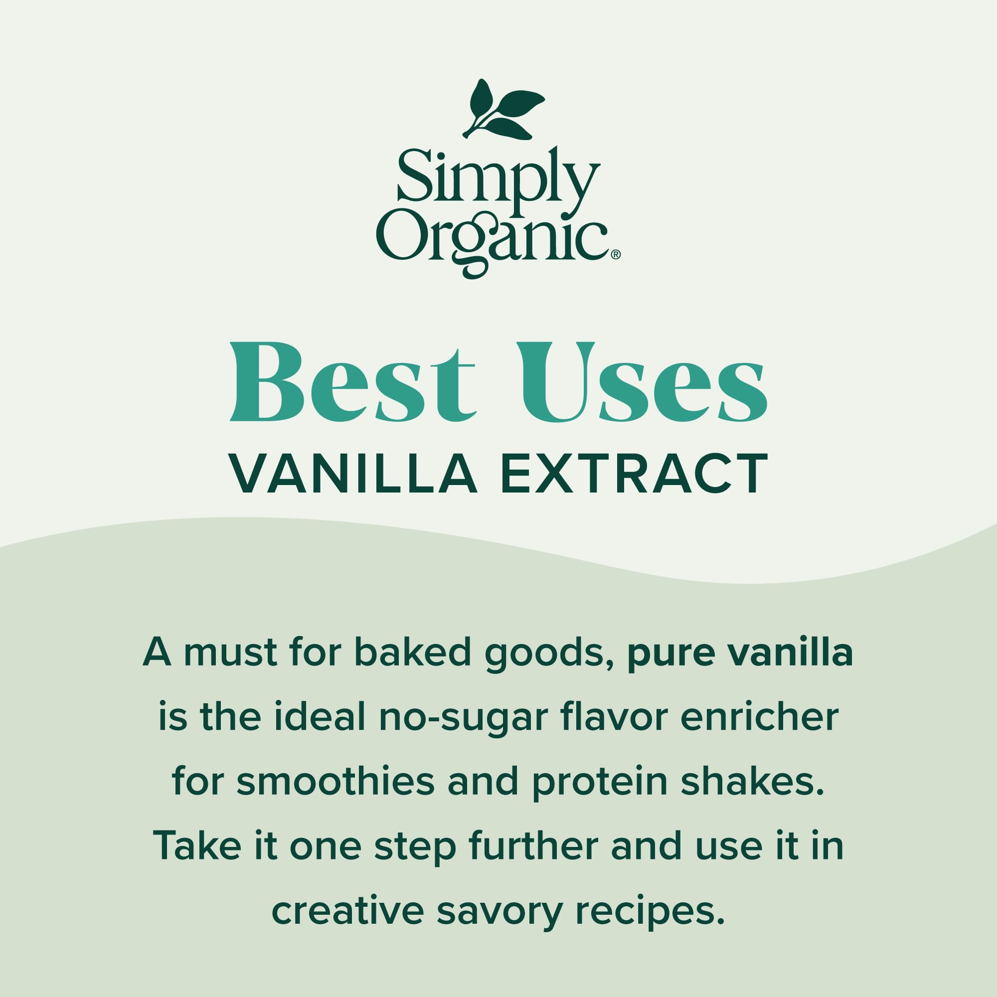 Vanilla aroma from Simply Organic elevates desserts and drinks